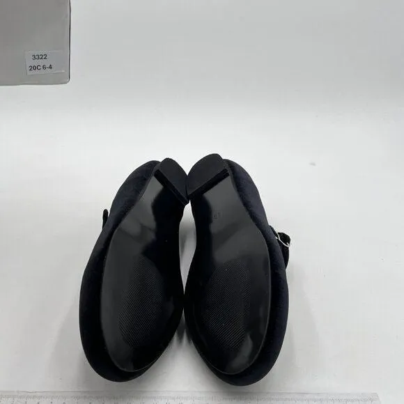 Pazzion Black Round Toe Mary Janes Comfortable Strap Buckled Walking Ballet Flat