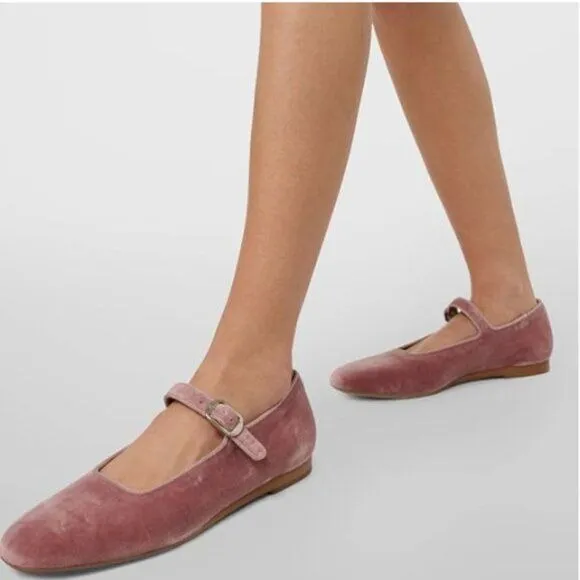 Pazzion Blush Cute Round Toe Mary Janes Comfortable Strap Buckled Ballet Flats