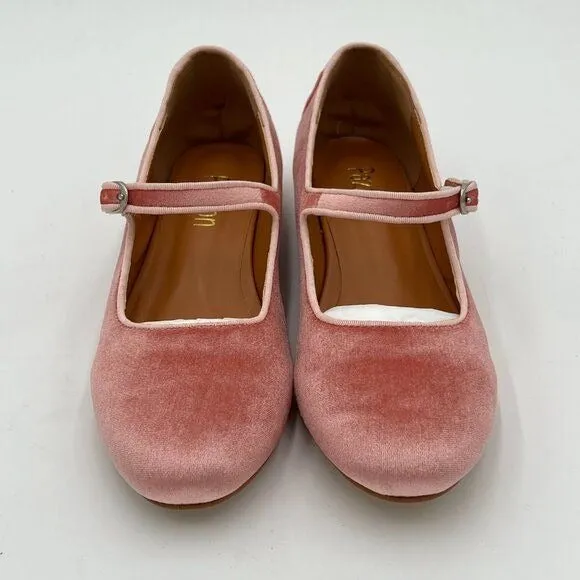 Pazzion Blush Cute Round Toe Mary Janes Comfortable Strap Buckled Ballet Flats