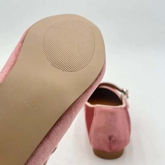 Pazzion Blush Round Toe Mary Janes Comfortable Strap Buckled Walking Ballet Flat