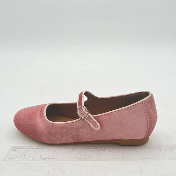 Pazzion Blush Round Toe Mary Janes Comfortable Strap Buckled Walking Ballet Flat