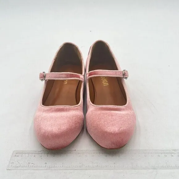 Pazzion Blush Round Toe Mary Janes Comfortable Strap Buckled Walking Ballet Flat