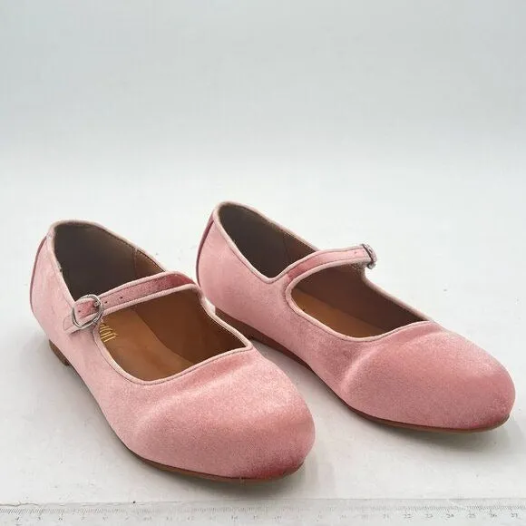 Pazzion Blush Round Toe Mary Janes Comfortable Strap Buckled Walking Ballet Flat