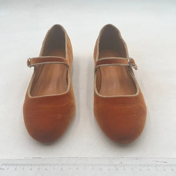 Pazzion Goldenrod Round Toe Mary Janes Comfortable Strap Buckled Ballet Flats