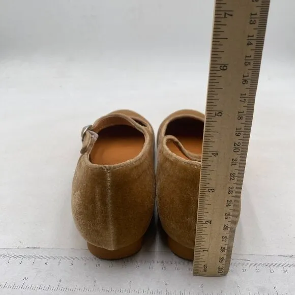 Pazzion Women's Closed Round Toe Mary Janes Comfortable Strap Buckled Khaki Shoe