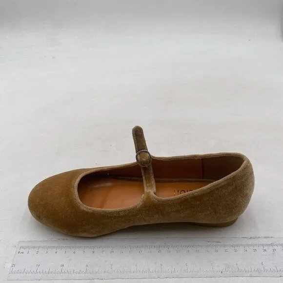 Pazzion Women's Closed Round Toe Mary Janes Comfortable Strap Buckled Khaki Shoe