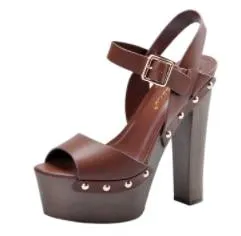 Peep toe ankle strap