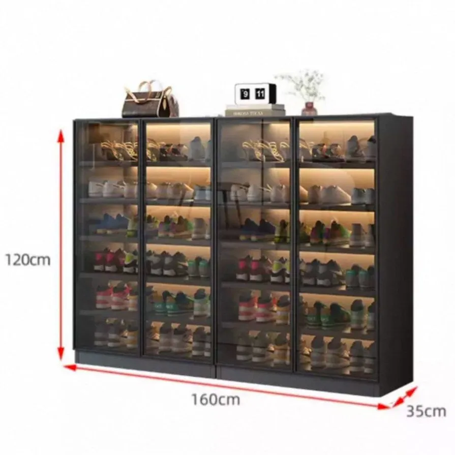 PHILIP Modern Glass Shoe Cabinet