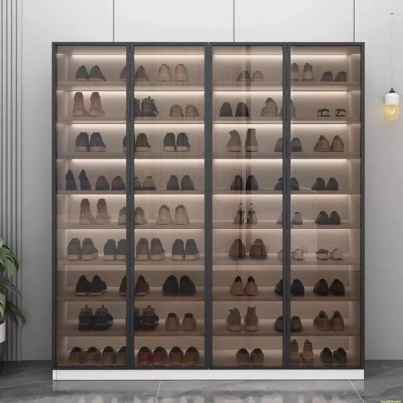 PHILIP Modern Glass Shoe Cabinet