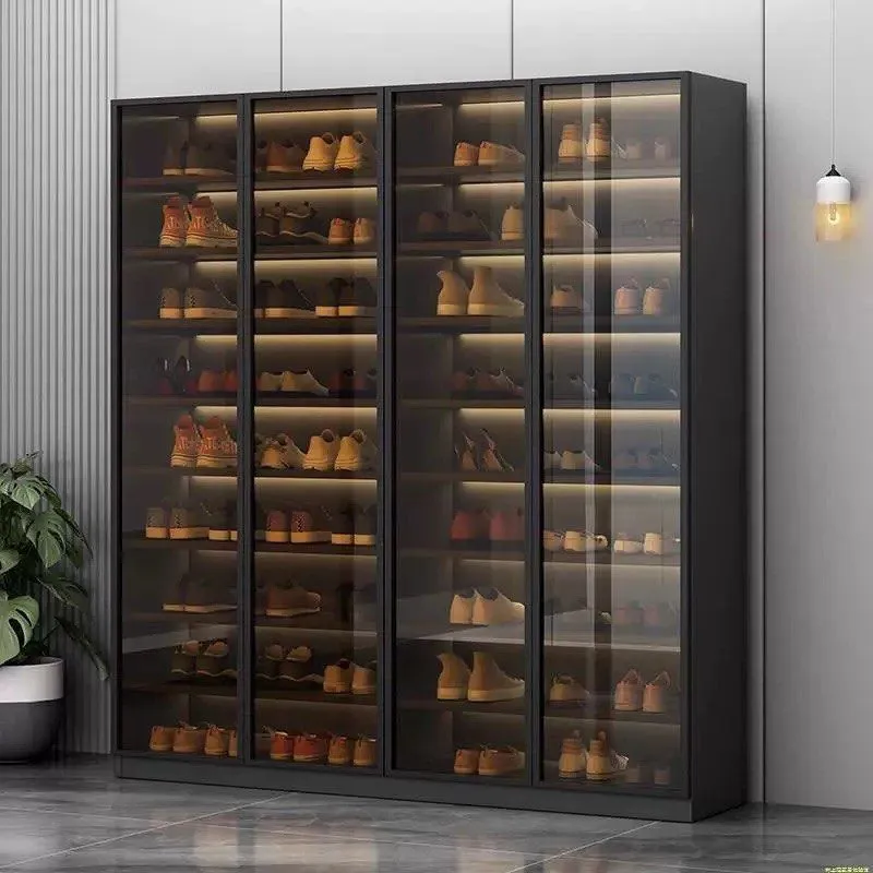 PHILIP Modern Glass Shoe Cabinet