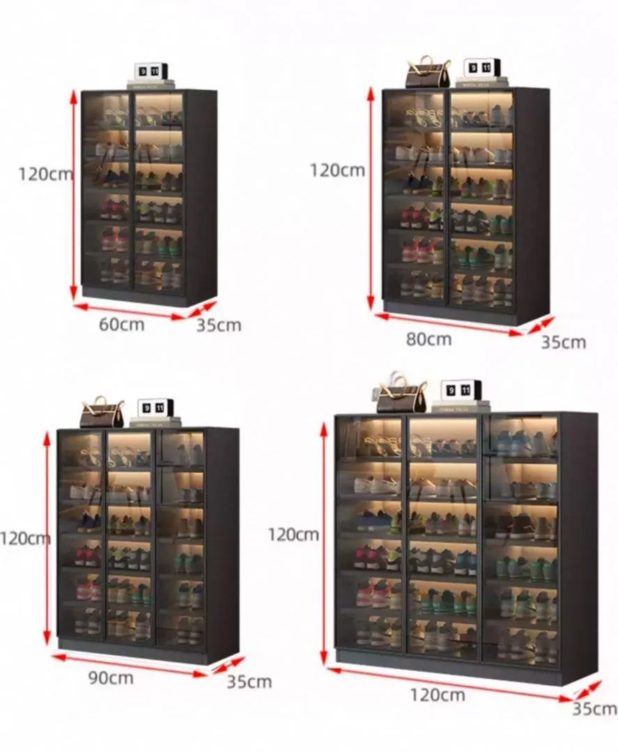 PHILIP Modern Glass Shoe Cabinet