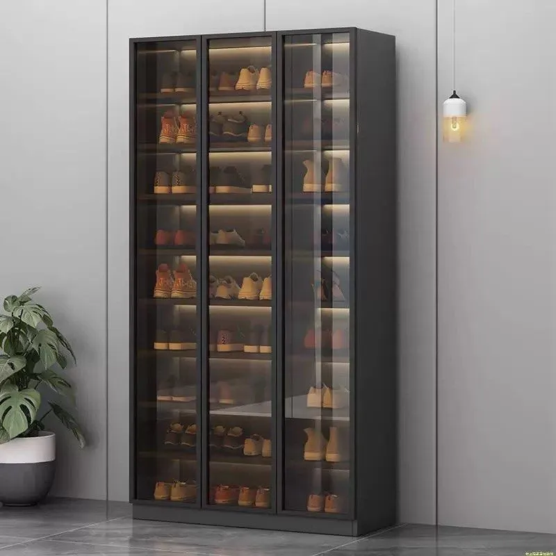 PHILIP Modern Glass Shoe Cabinet