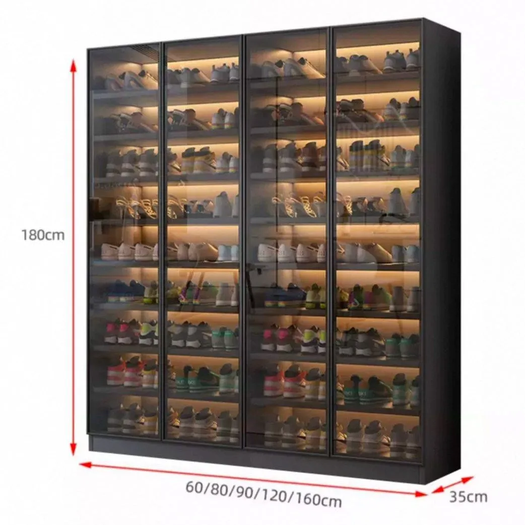 PHILIP Modern Glass Shoe Cabinet