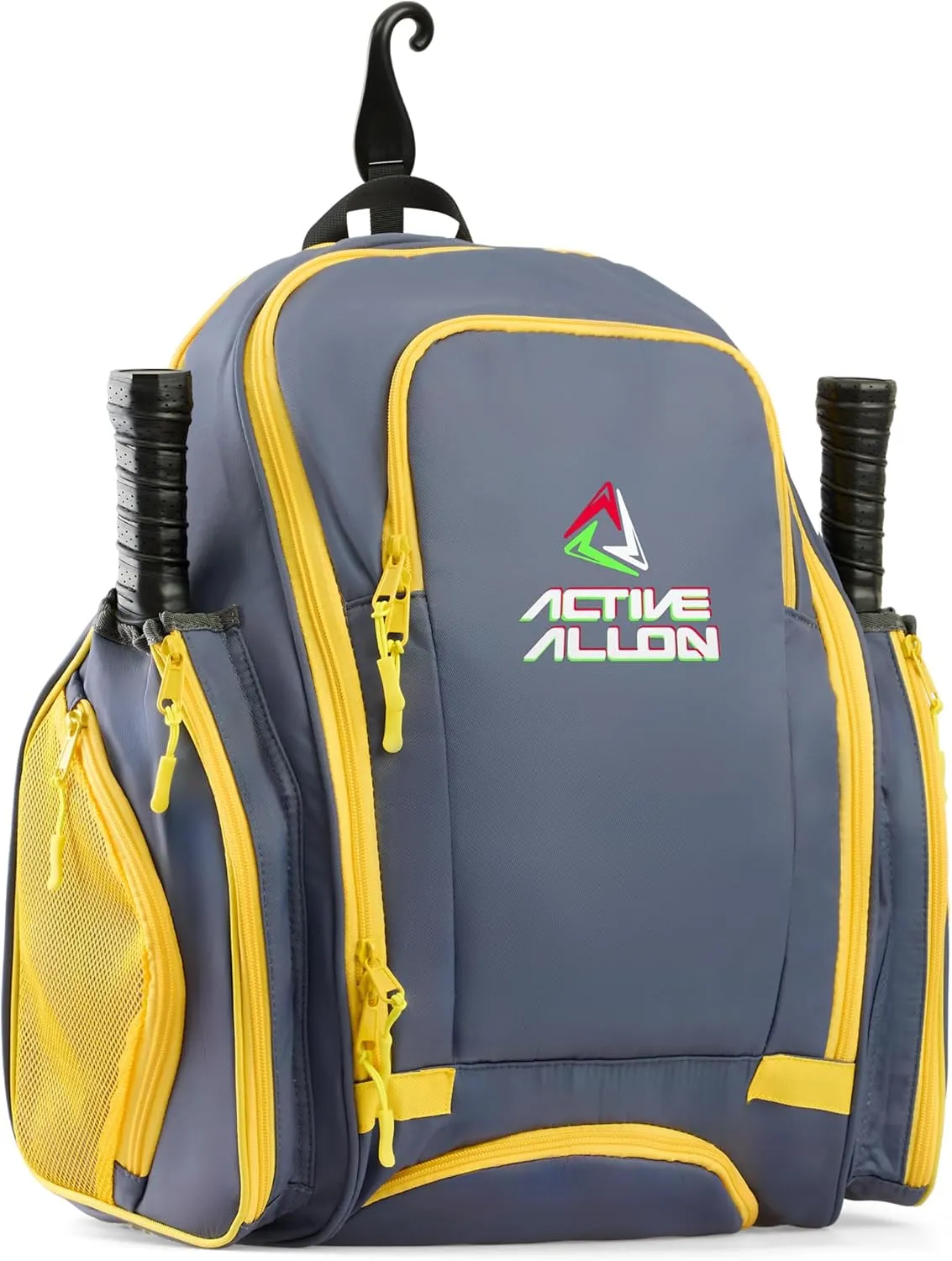 Pickleball Backpack - Durable Sling Bag for Men & Women, Holds 2-4 Paddles, with Fence Hook, Shoe Compartment & Water Bottle Holder
