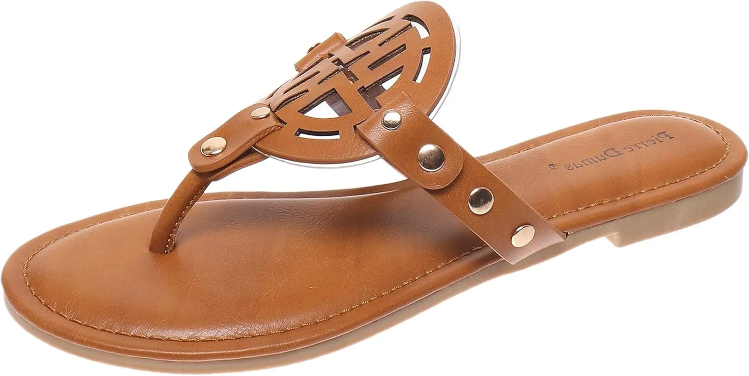 Pierre Dumas Women's Storm Thong Slip On Vegan Flip Flop Sandal