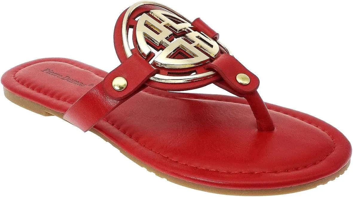 Pierre Dumas Women's Thong Sandals Limit-24 Red 6