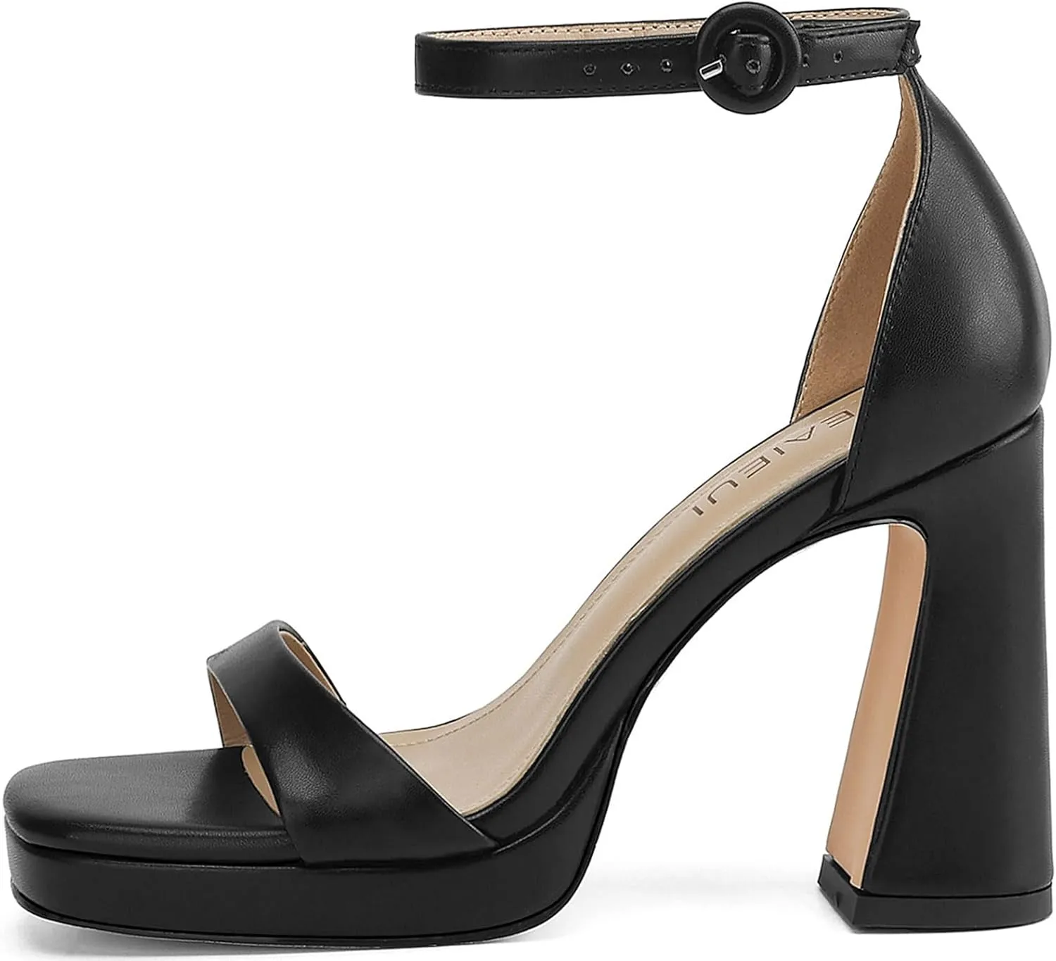 Platform Heels for Women Chunky High Heels with Ankle Strap Square Toe Strappy Heels for Women Heeled Sandals