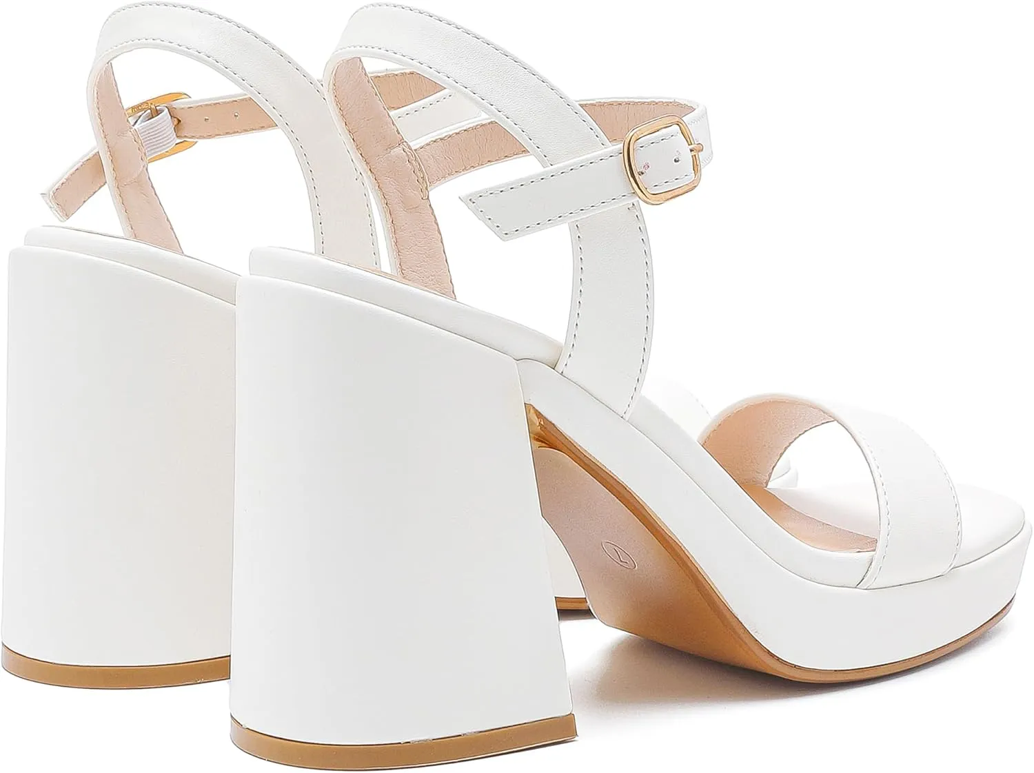 Platform Sandals Women Fashion Block Chunky Heeled Sandals Open Toe High Heels Evening Wedding Party Prom Dance Summer Ankle Strap Dress Shoes