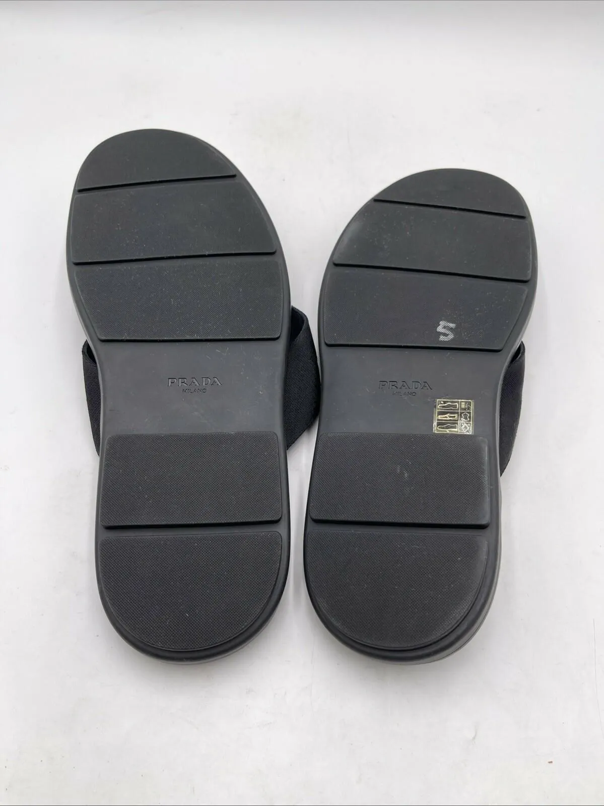 Prada Men’s Thong Sandals Black Size 12.5 - Very Good