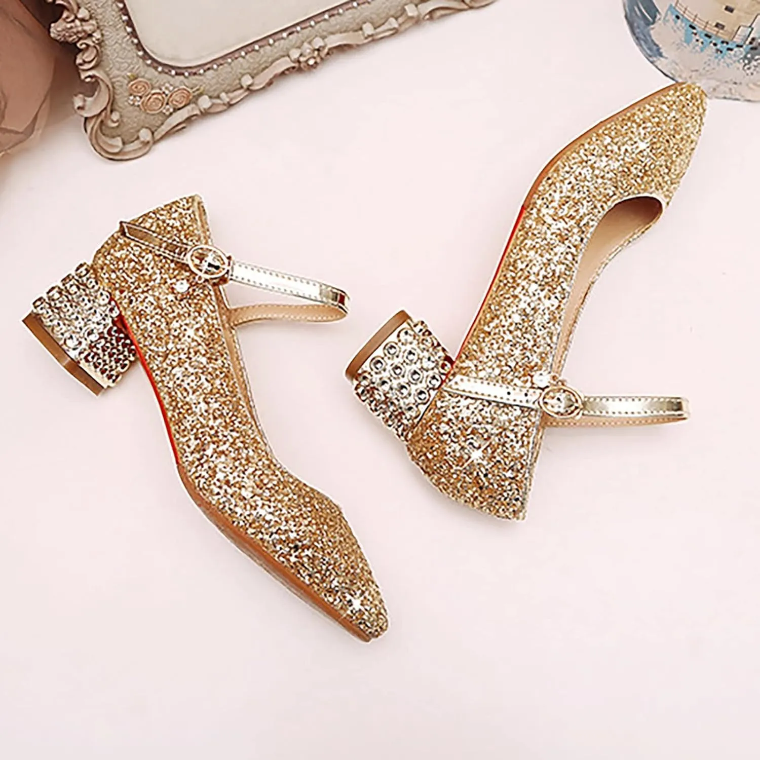 Princess Costumes Shoes, Cosplay Birthday Party Dress Up Sandals for Girls, Toddler or Kids