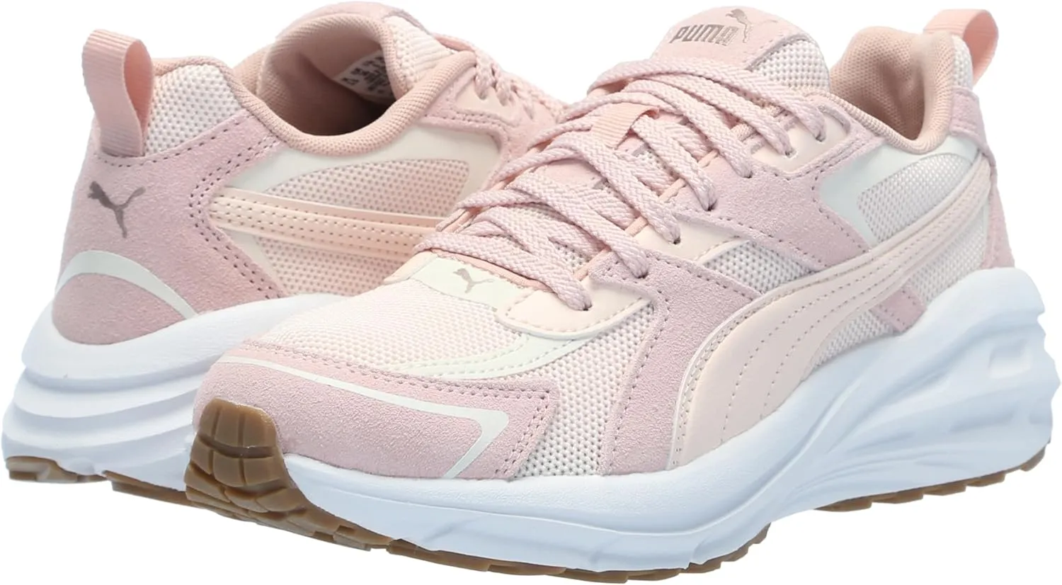 PUMA Women's Hypnotic Leather Shoes, Black-Warm White-Alpine Snow, 7
