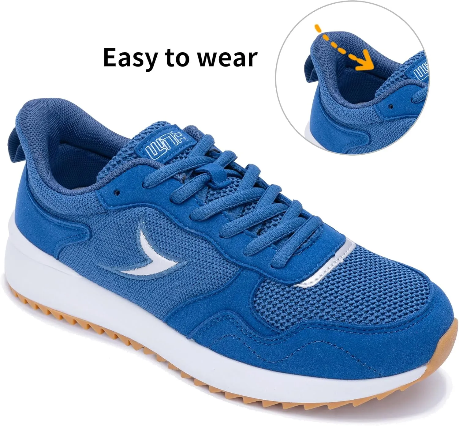 Quseek Womens Fashion Sneakers Tennis Walking Shoes Comfortable Lightweight Slip On Classic Retro Casual Non Slip Shoes for Woman Size 6-11