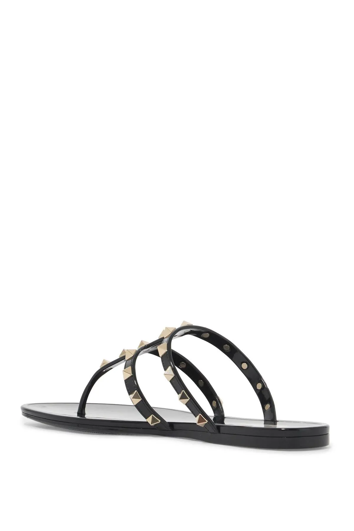 rockstud pvc thong sandals