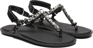 Rope Flip Flop Sandals for Women Adjustable T Strap Slip on Comfortable Thong Sandals Women Dressy