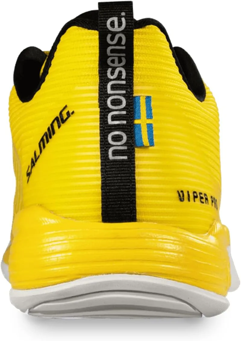 Salming Viper Pro Men's Low Squash Shoes (White/Gold & Yellow/Black Color Availabe) (Non Marking)(Indoor Pickleball, Racquetball, Padel)