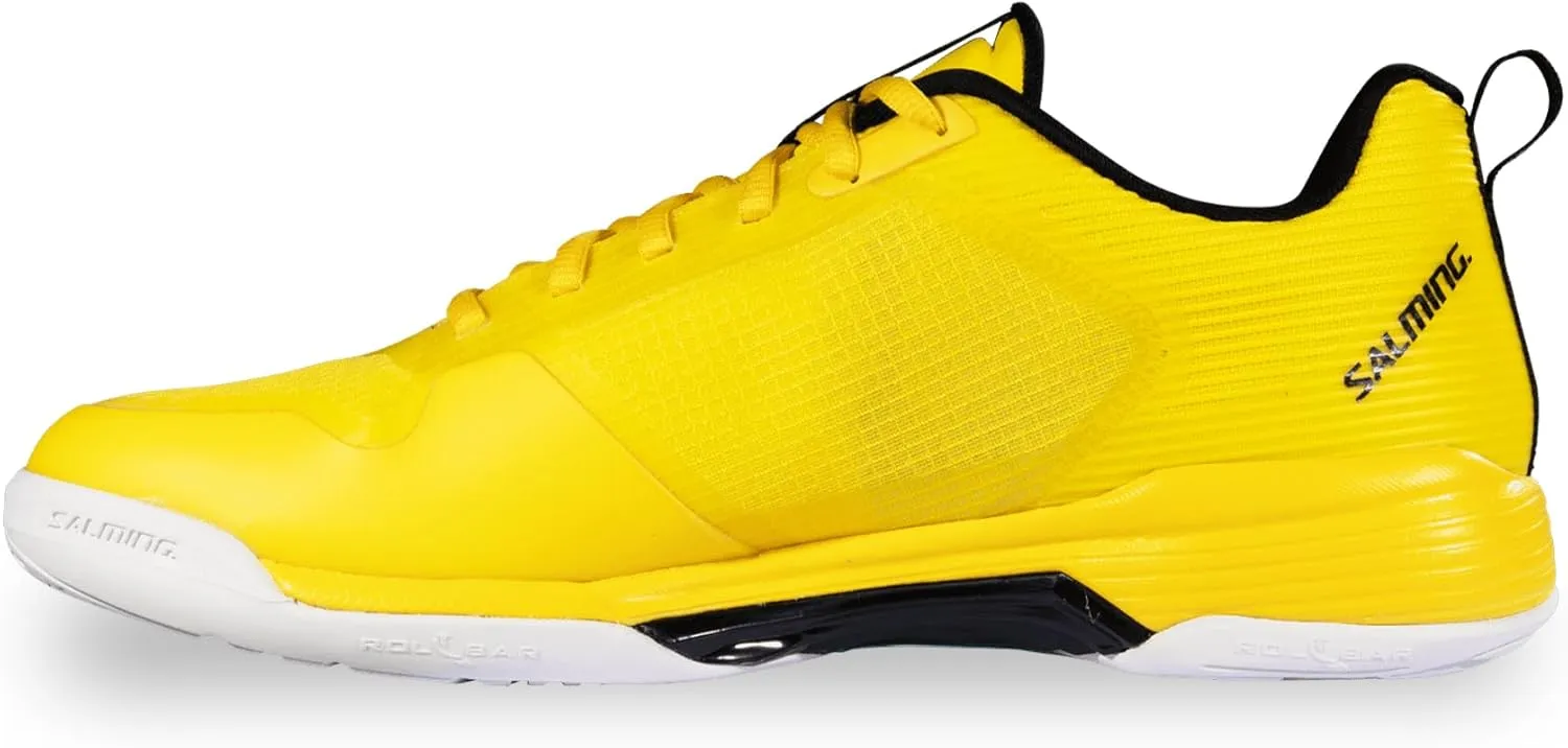 Salming Viper Pro Men's Low Squash Shoes (White/Gold & Yellow/Black Color Availabe) (Non Marking)(Indoor Pickleball, Racquetball, Padel)