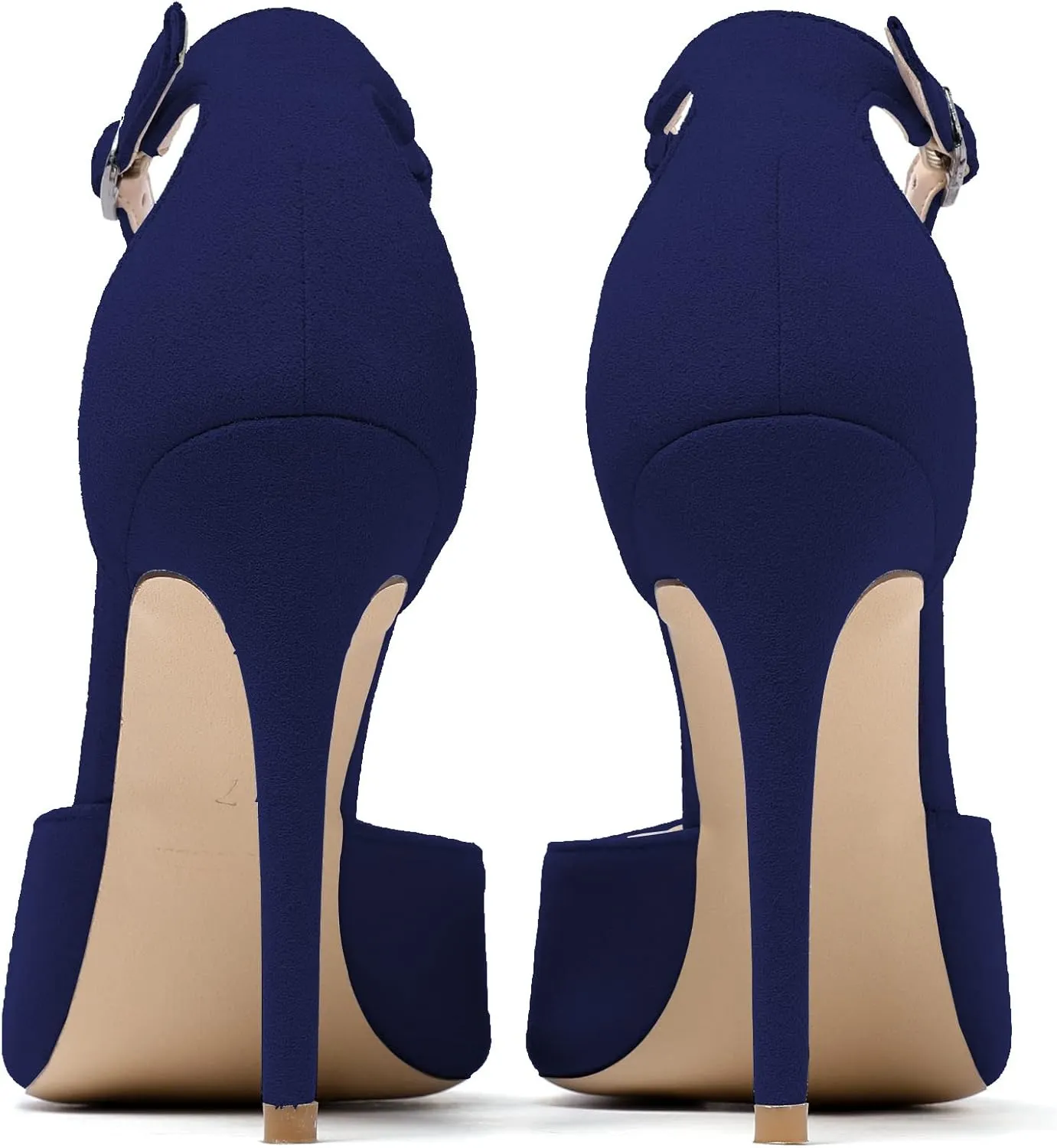 SAMMITOP Women's Peep Toe 10CM T-Strap Ankle Buckle High Heel Sandals