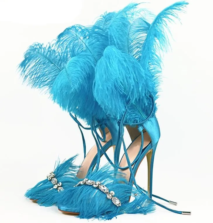 Sandals Hi-Heels "Feathers"