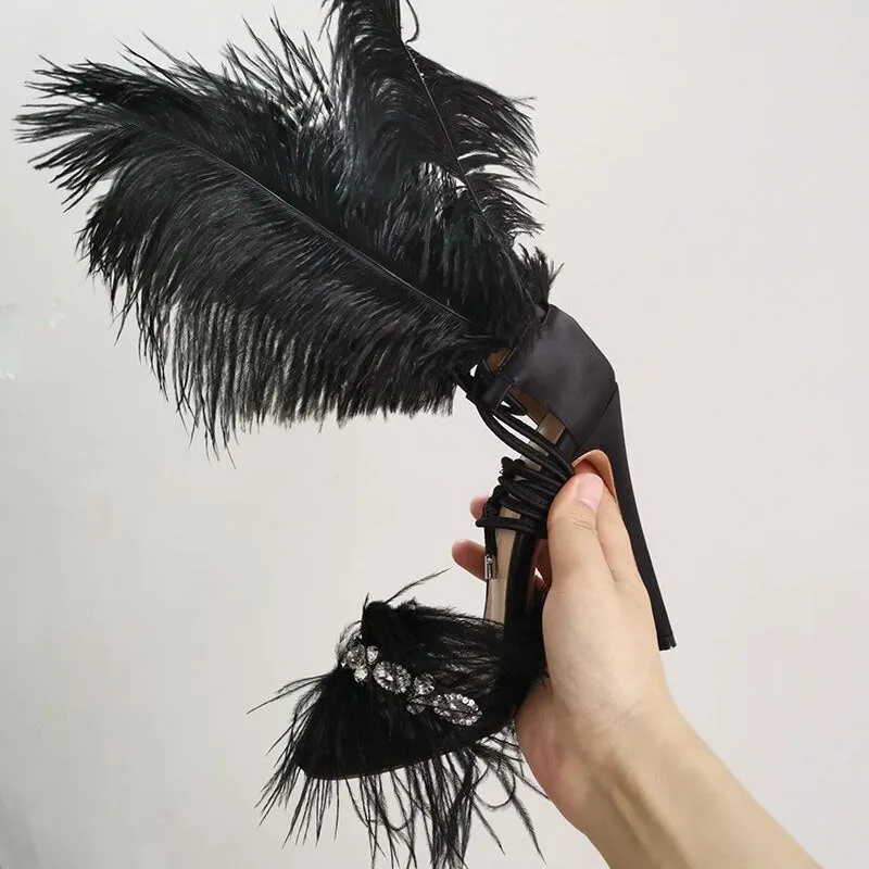 Sandals Hi-Heels "Feathers"