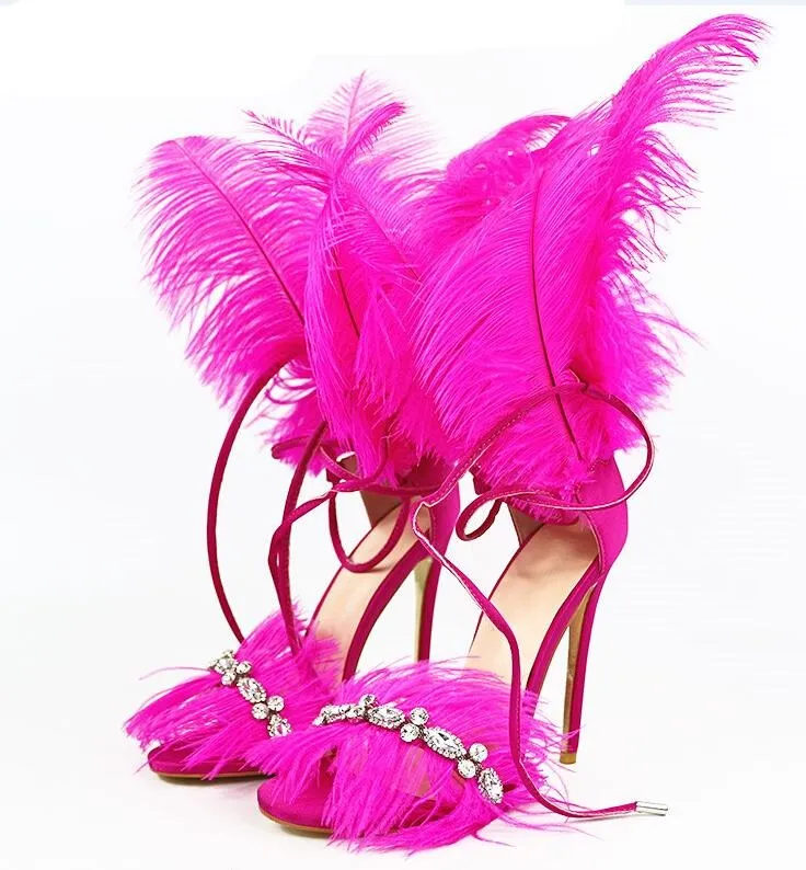Sandals Hi-Heels "Feathers"