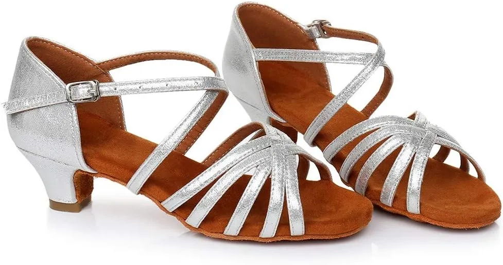 Sandals Women 2025 Fashion Latin Dance Shoes Ballroom Mid Heel Dance Shoes Strappy Wedding Bridesmaid Shoes
