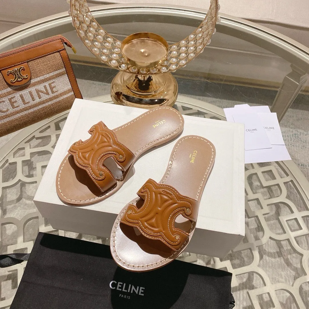 SE1549 CELINE TRIOMPHE MULE in CALFSKIN / Size5-11