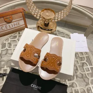 SE1549 CELINE TRIOMPHE MULE in CALFSKIN / Size5-11