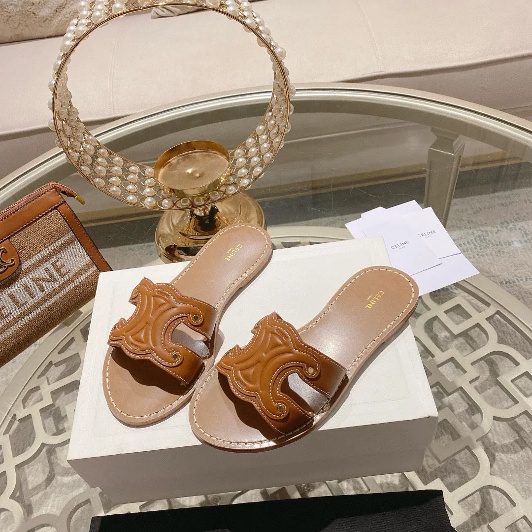 SE1549 CELINE TRIOMPHE MULE in CALFSKIN / Size5-11