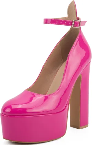 Sexy Gothic Ankle Strap Platform Heels for Women Pumps with High Chunky Heels - Perfect for Party, Wedding, Prom, Cosplay