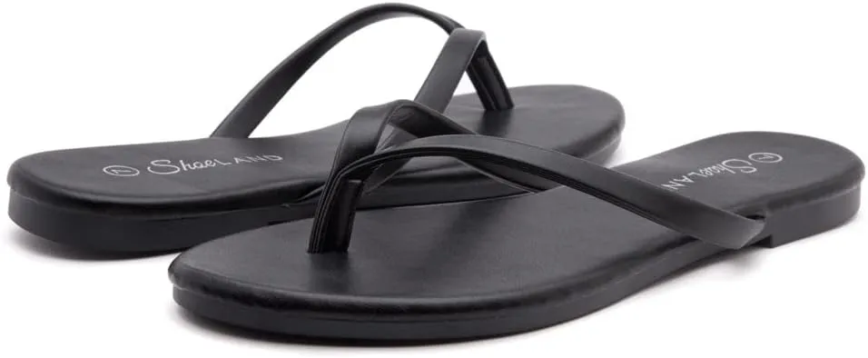 Shoe Land Flip Flops for Women 2025 - Memory Foam Slides & Flat Sandals | Ultra-Comfortable Thong Lightweight Summer Shoes for Beach, Pool & Dressy Outfits