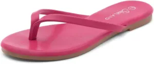Shoe Land Flip Flops for Women 2025 - Memory Foam Slides & Flat Sandals | Ultra-Comfortable Thong Lightweight Summer Shoes for Beach, Pool & Dressy Outfits
