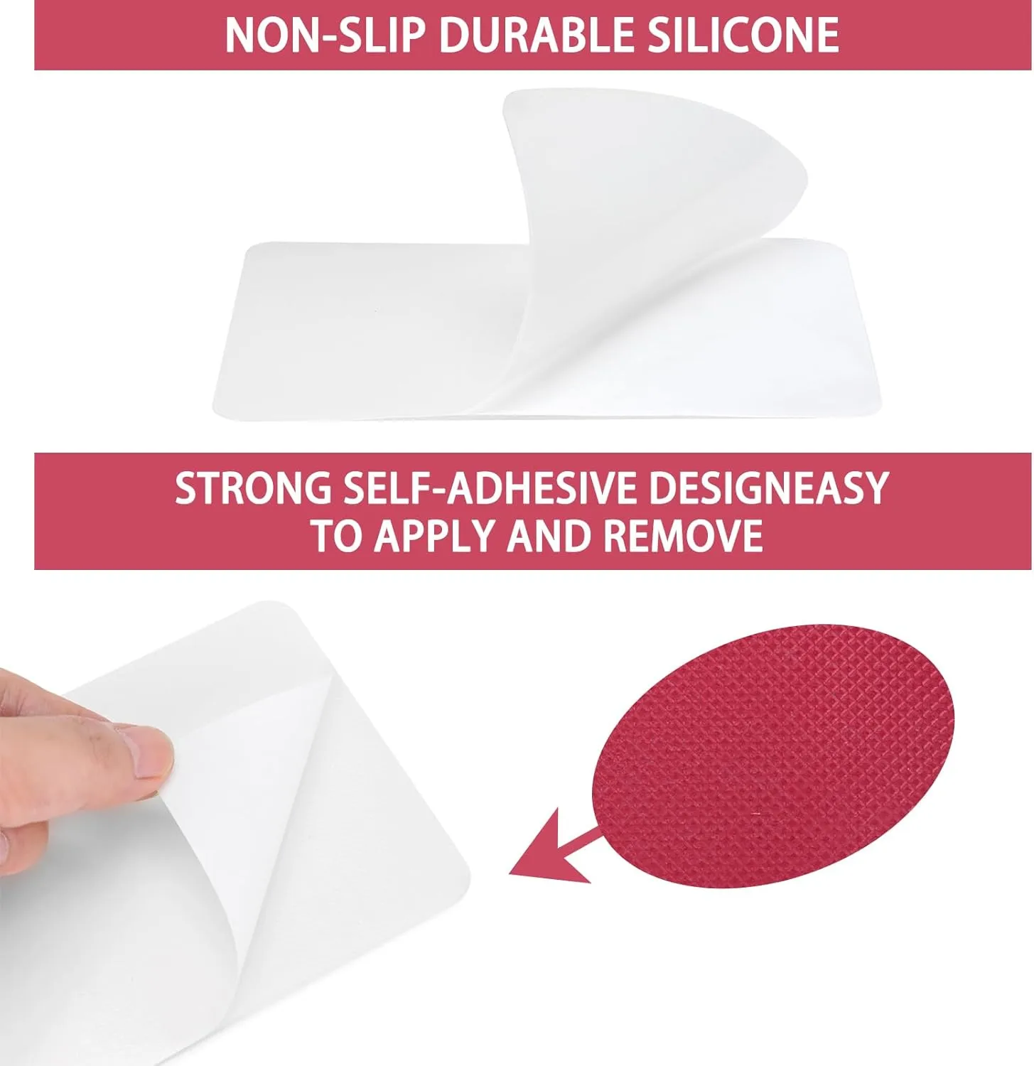Shoe Sole Protector, 4 Pcs Self Adhesive Shoe Bottom Protector for High Heels, Silicone Anti Slip Shoe Grips on Bottom of Shoes, Sole Guard Non Slip Pads for Shoes (Medium, 6" by 4", Clear)