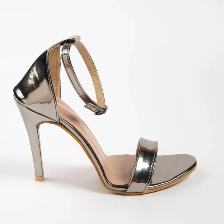 Siphon Silver Pencil Heels