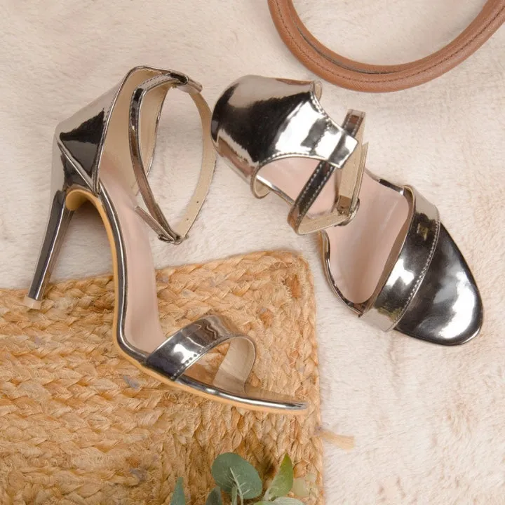 Siphon Silver Pencil Heels