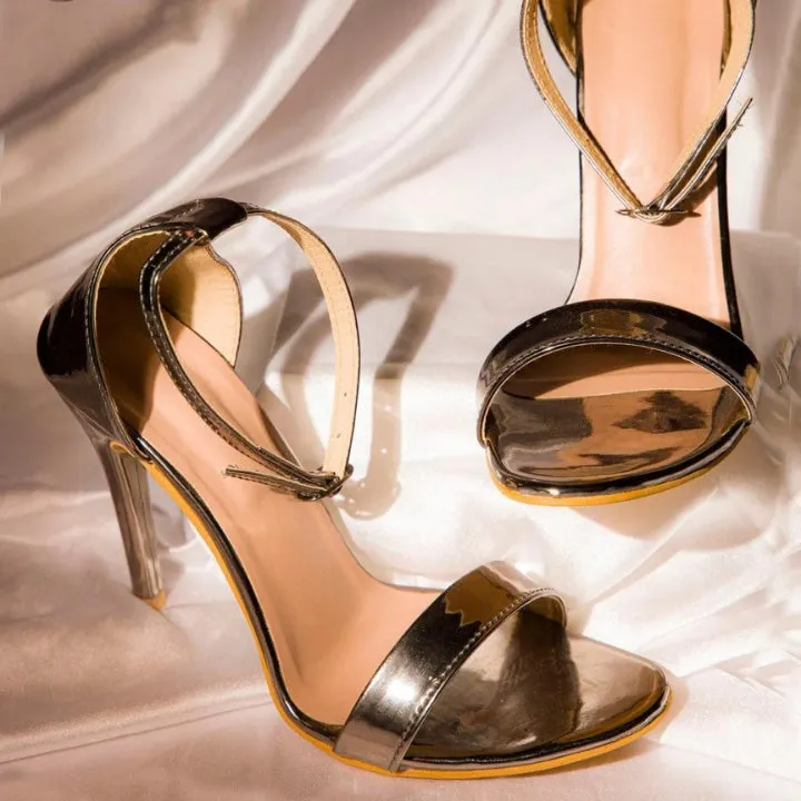 Siphon Silver Pencil Heels
