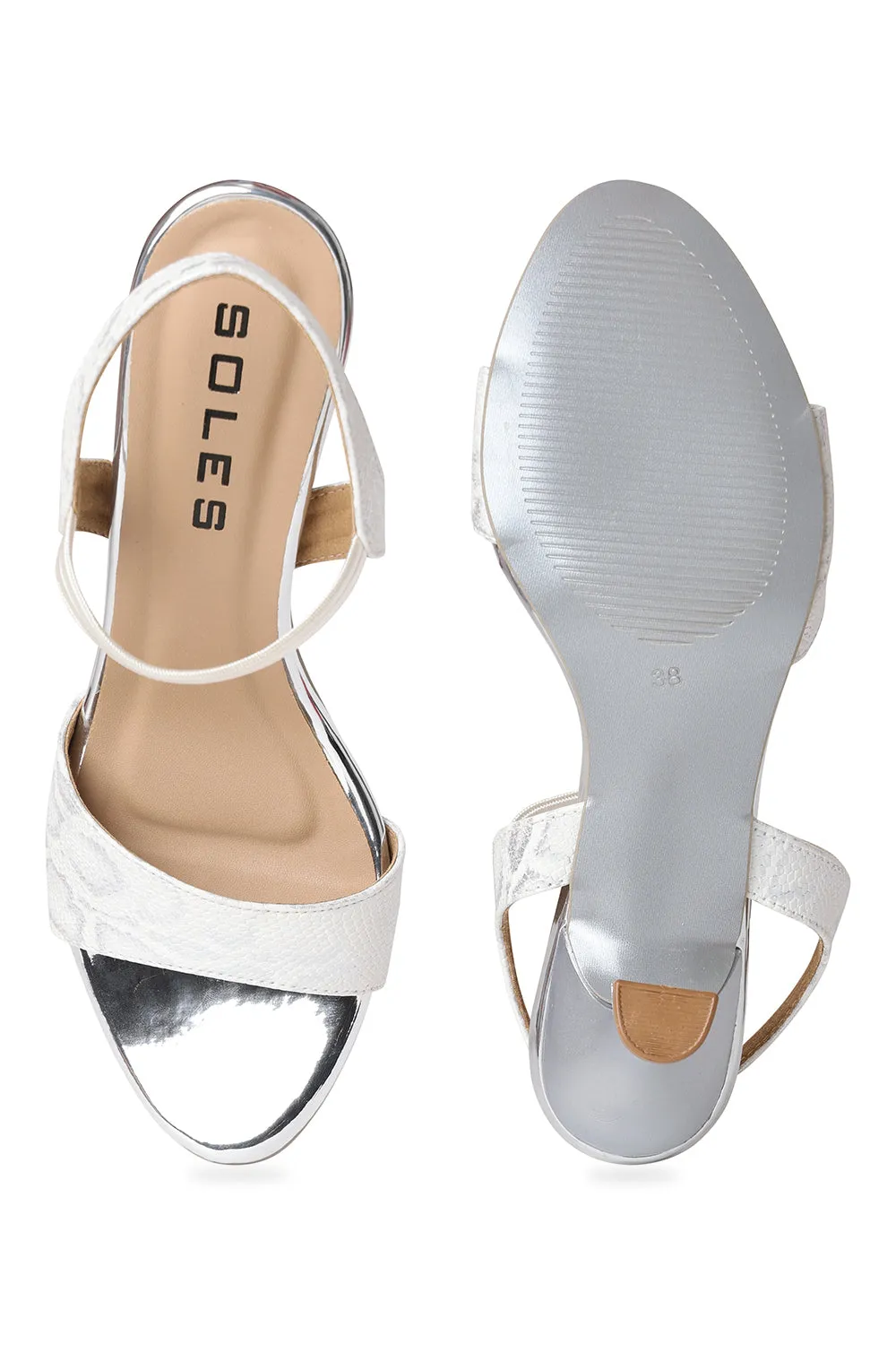 SOLES Crocodile Print Small Heels