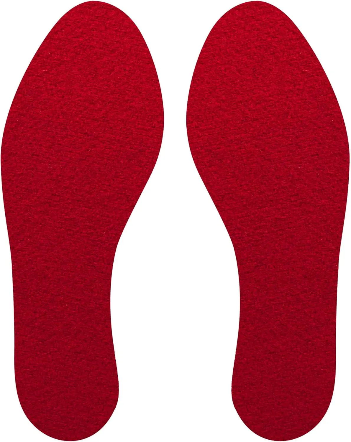 Soxsols Wool Flat Shoe Insert Sandals & Sockless Shoes, Comfortable Shoe Insoles with Sweat-Absorbent Natural Fiber & Non-Slip Silicone Grip, Narrow-Cut Shoe Inserts for Women, Red, Size 11, Euro 42