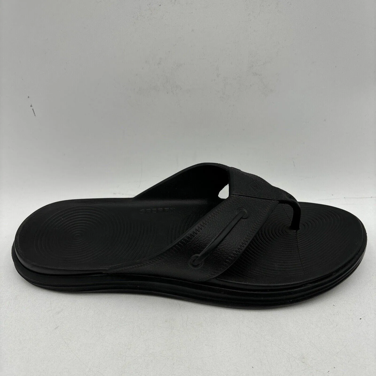 Sperry WINDWARD Black Synthetic Float Thong Flip Flop Sandals, Men’s Size 13 - Very Good