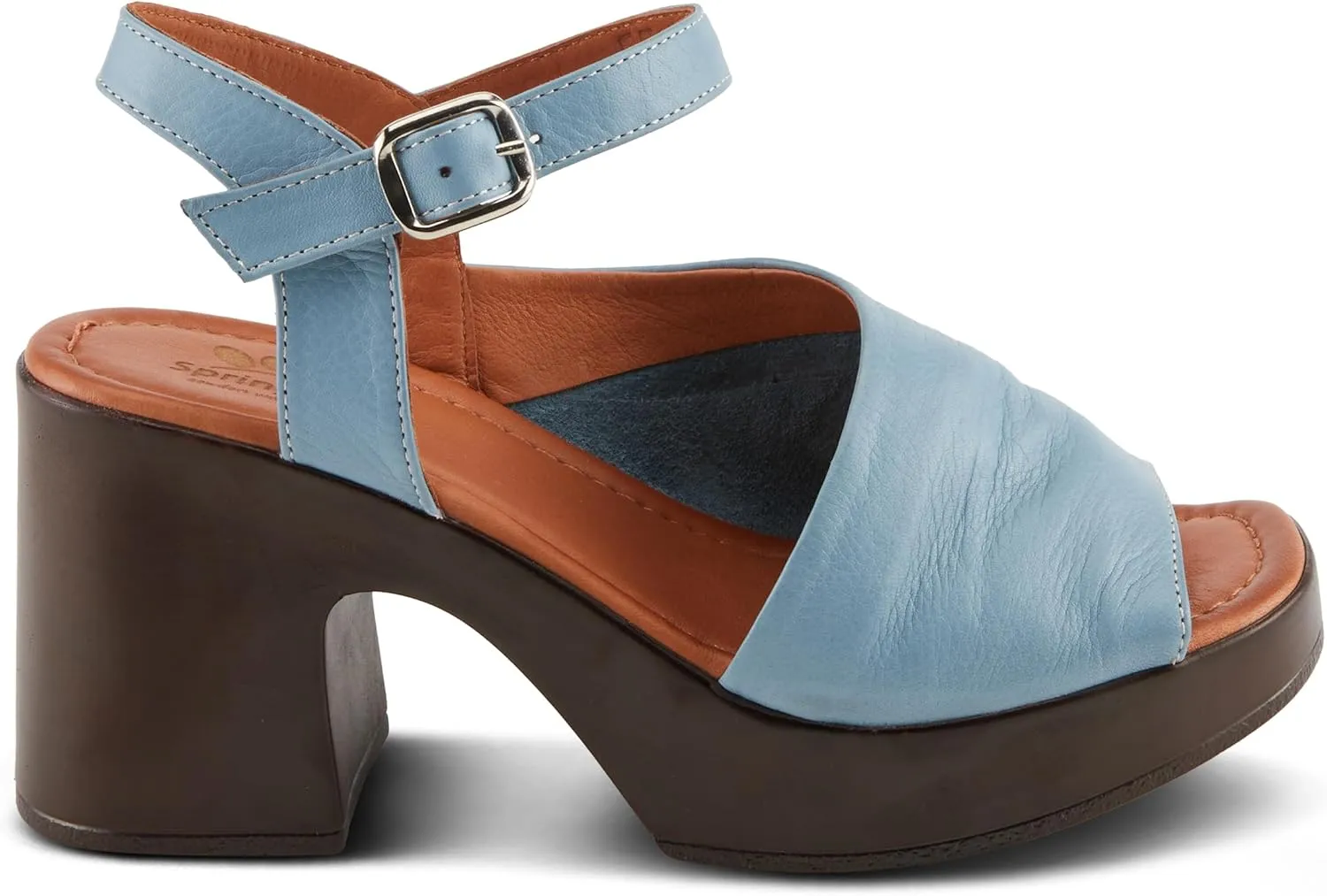 Spring Step CELLO Women's Block Heels with Asymmetrical Upper and Buttery Leather