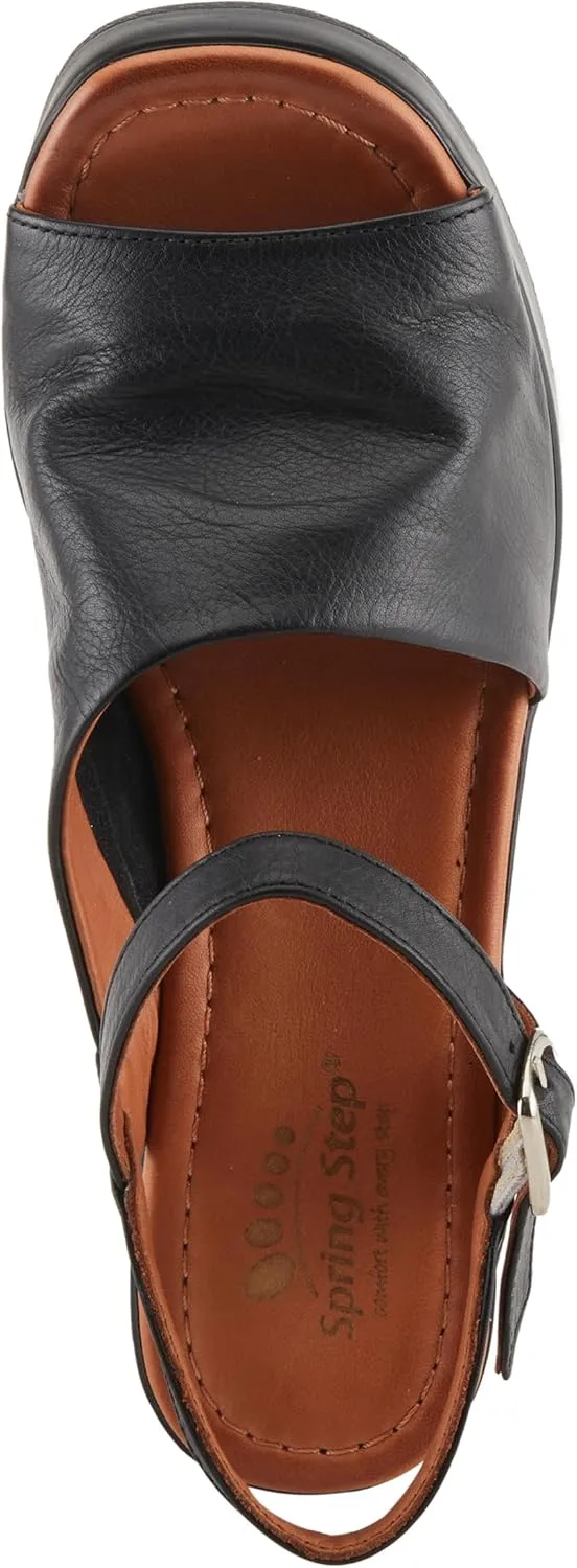 Spring Step CELLO Women's Block Heels with Asymmetrical Upper and Buttery Leather